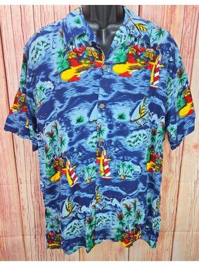 Thumbs Up Sportswear Mens Hawaiian Shirt Medium